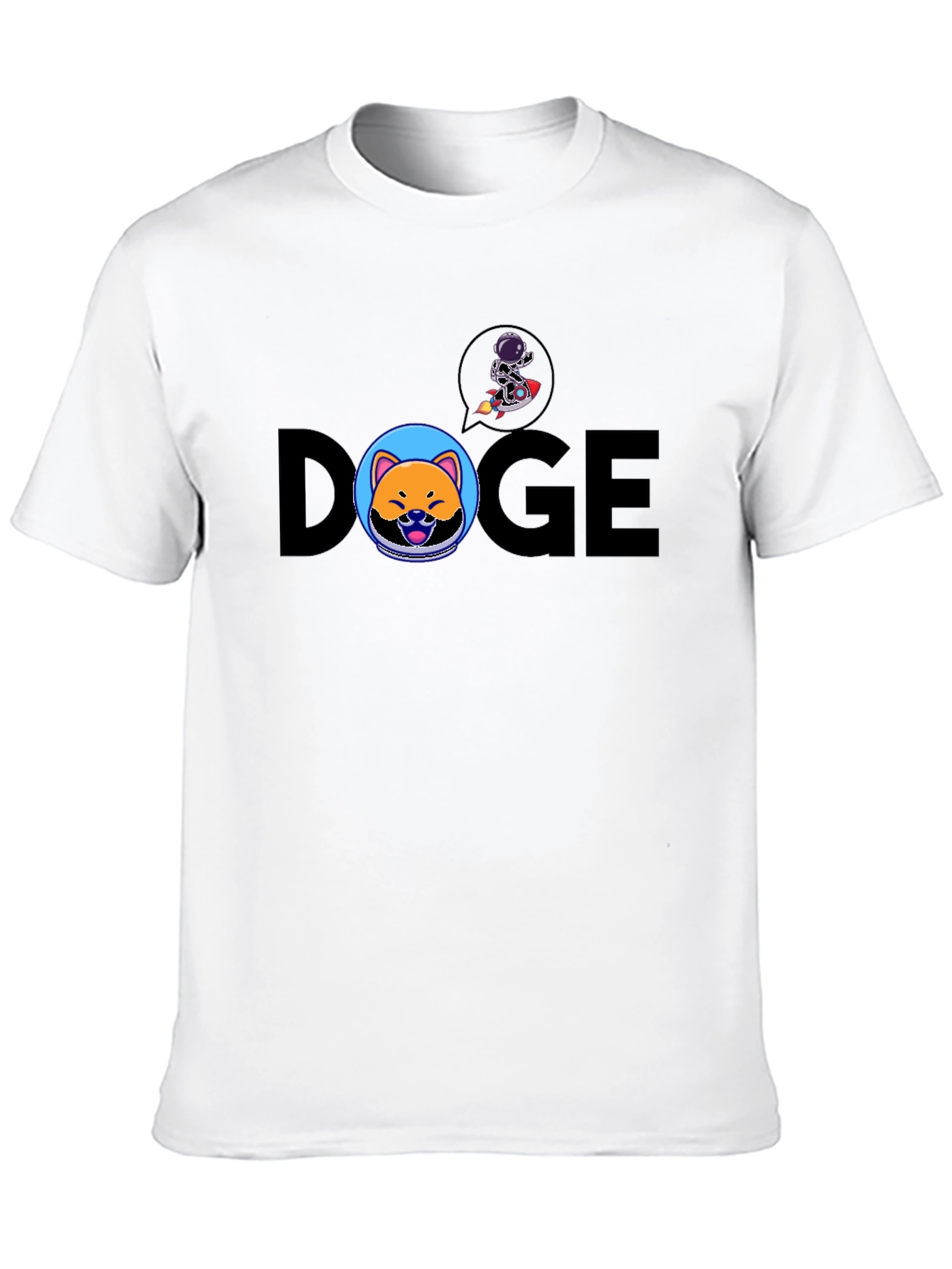 Doge to the Moon Black T-Shirt