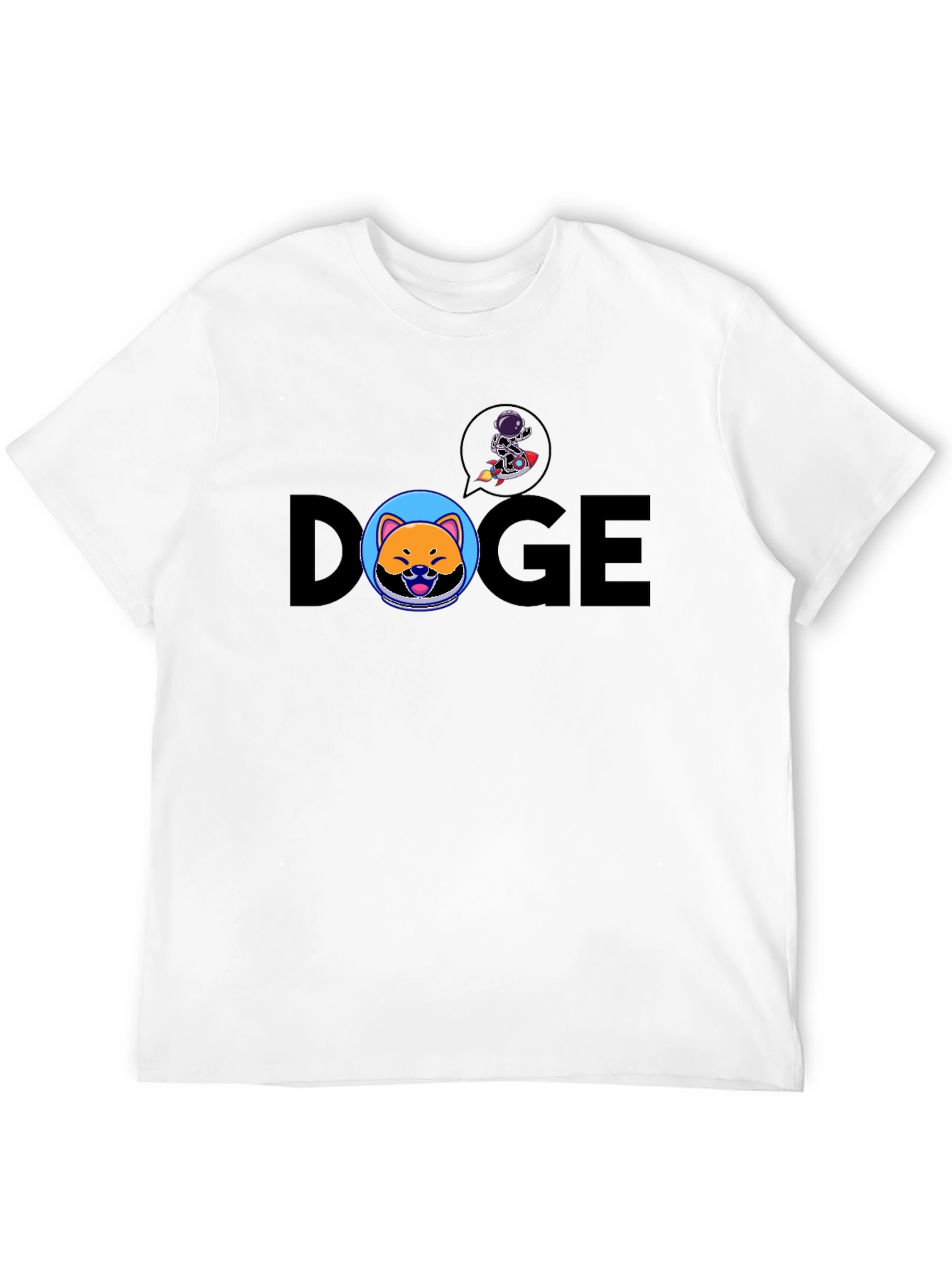 Doge to the Moon Black T-Shirt