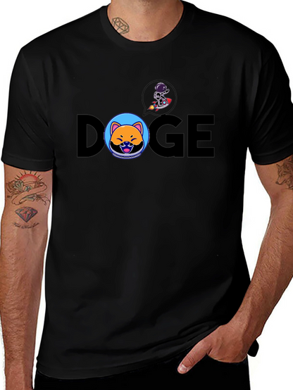Doge to the Moon Black T-Shirt