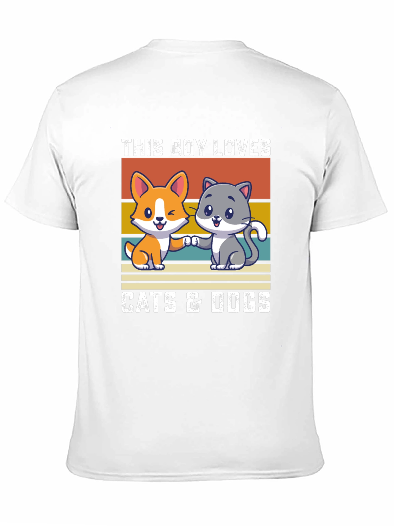 Boy Loves Cats & Dogs T-Shirt