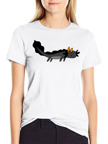 Axolotl Bow T-Shirt - Funny Amphibian Tee