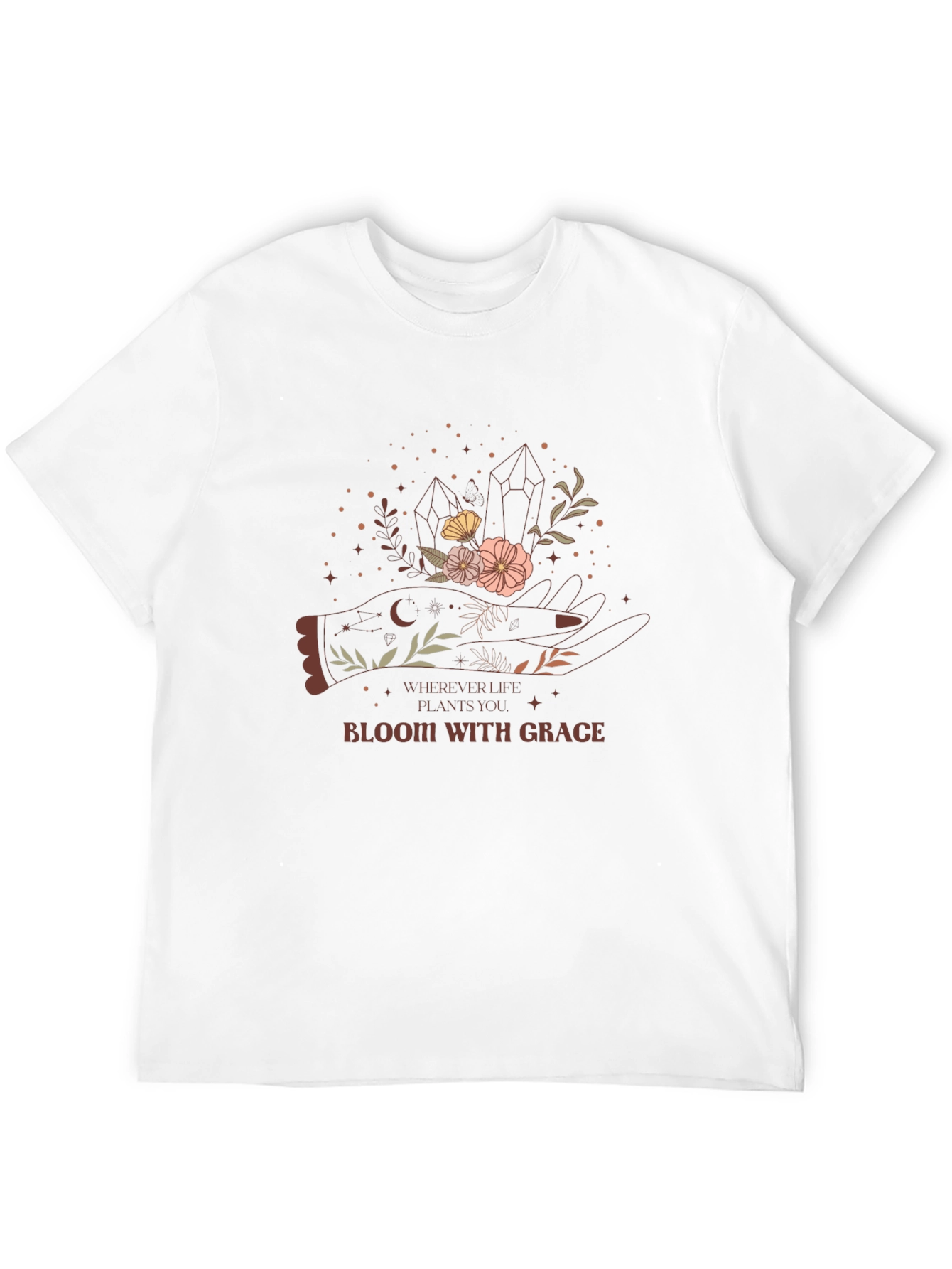 Bloom with Grace Graphic Tee - Black