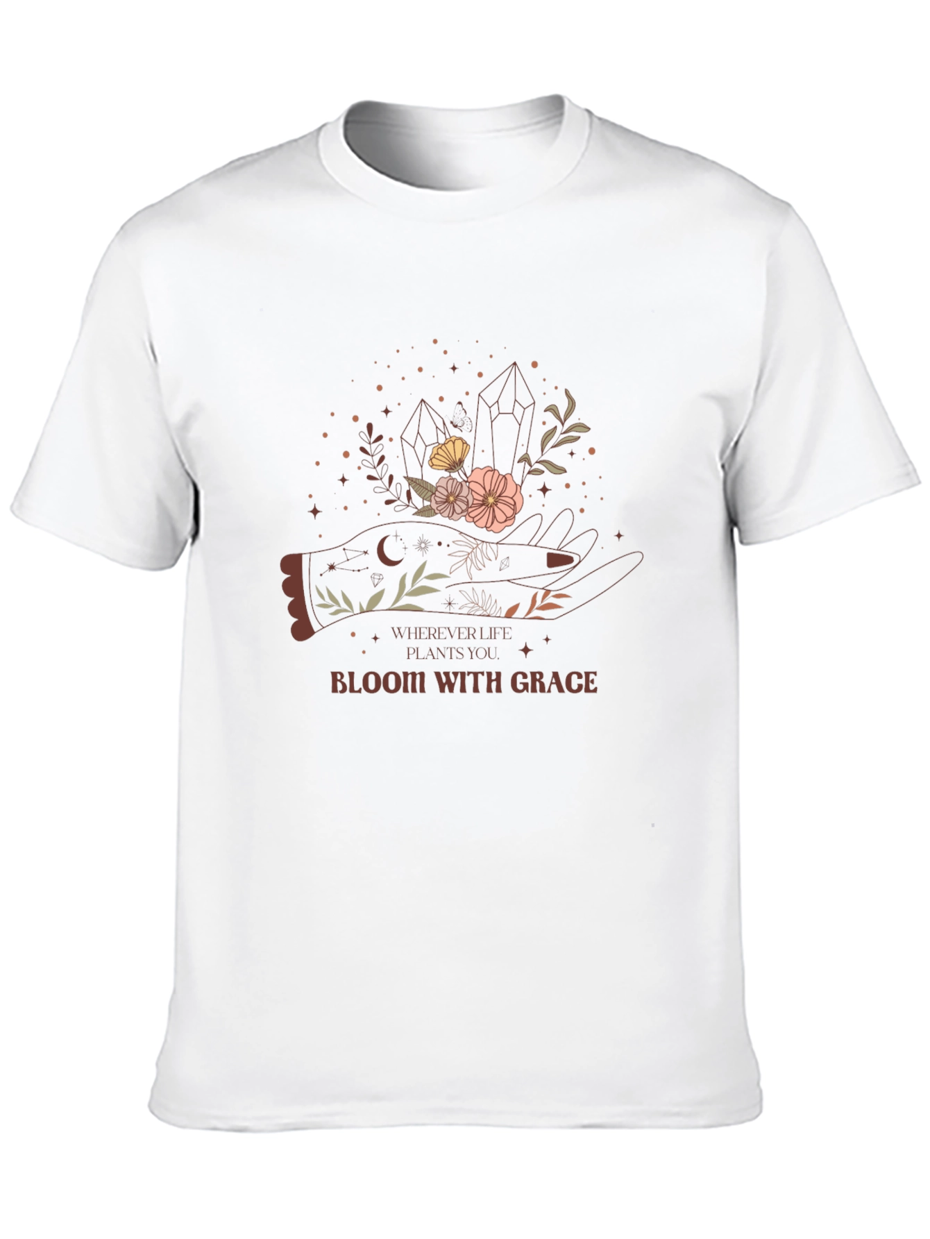 Bloom with Grace Graphic Tee - Black
