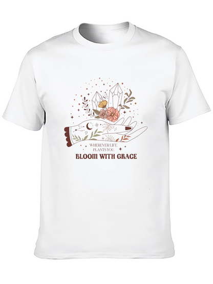 Bloom with Grace Graphic Tee - Black