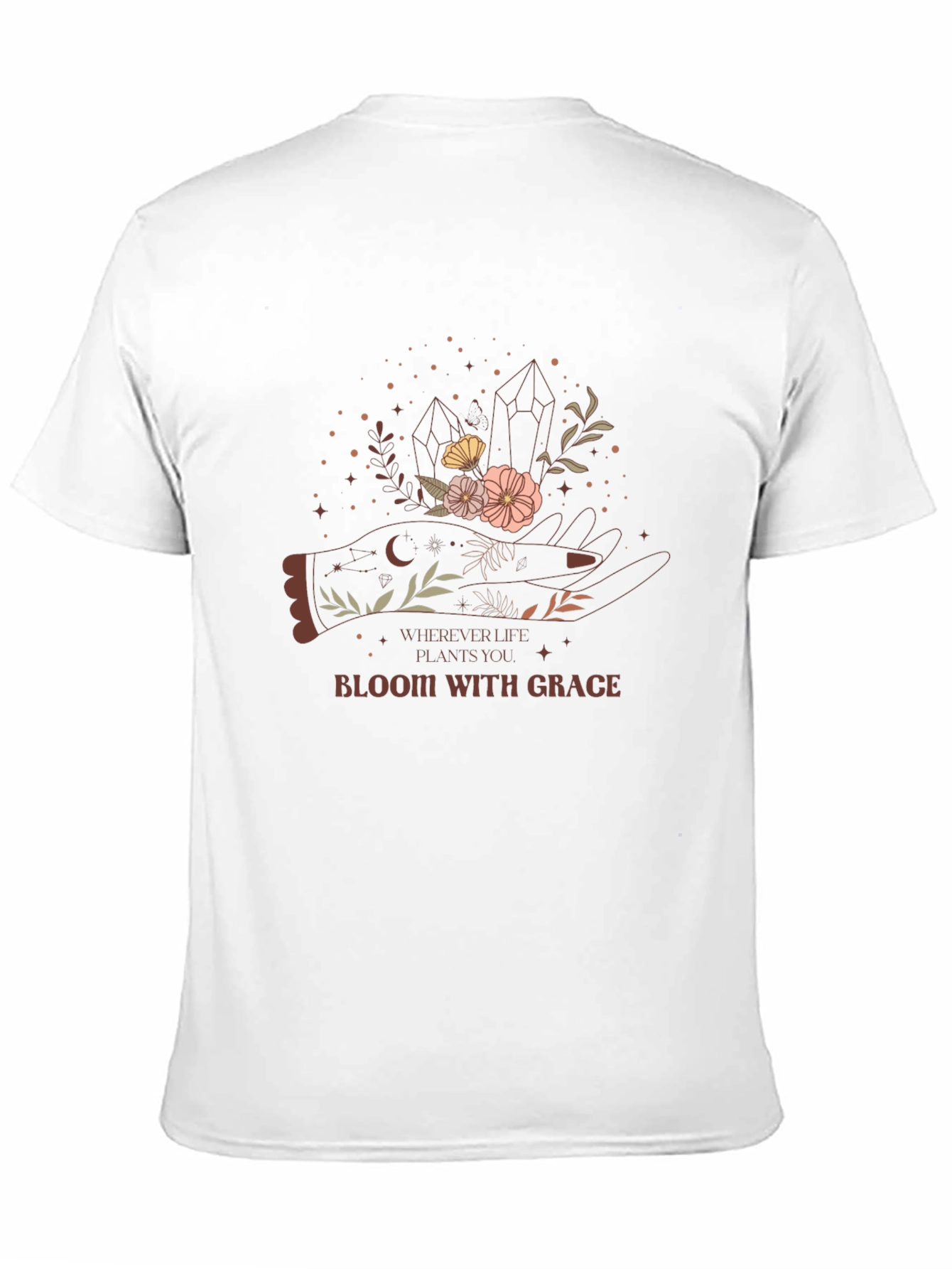 Bloom with Grace Graphic Tee - Black
