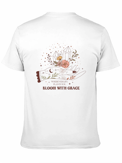 Bloom with Grace Graphic Tee - Black