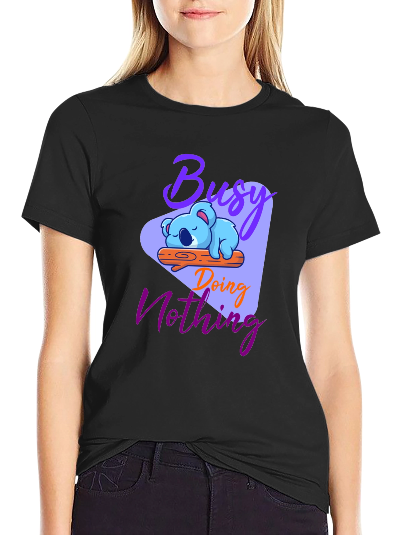 Busy Doing Nothing Koala Graphic T-Shirt