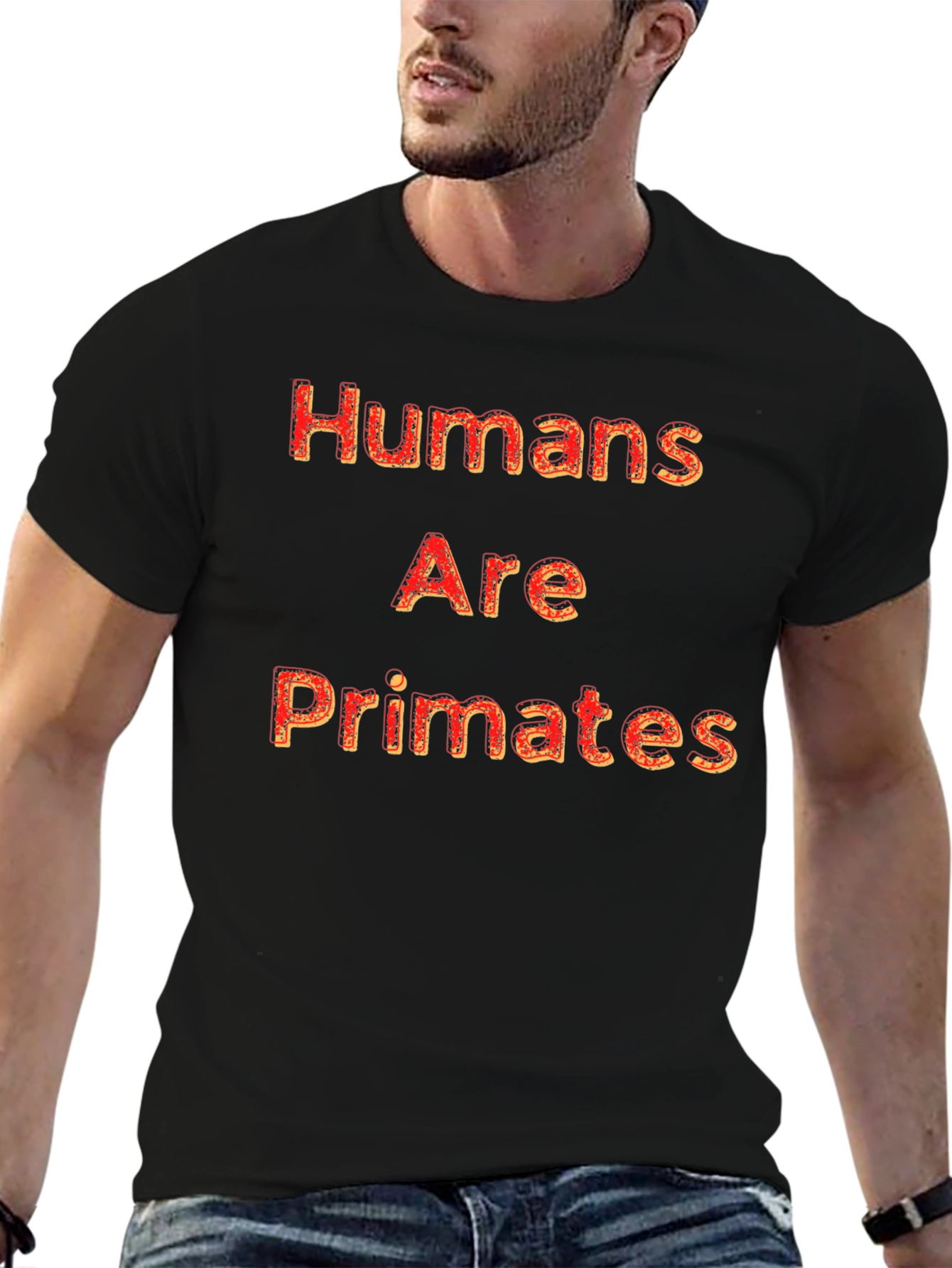 Humans Are Primates Graphic T-Shirt - Bold Design