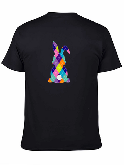 Easter Bunny Argyle Pattern T-Shirt