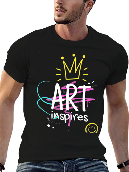 Art Inspires Black Graphic Tee