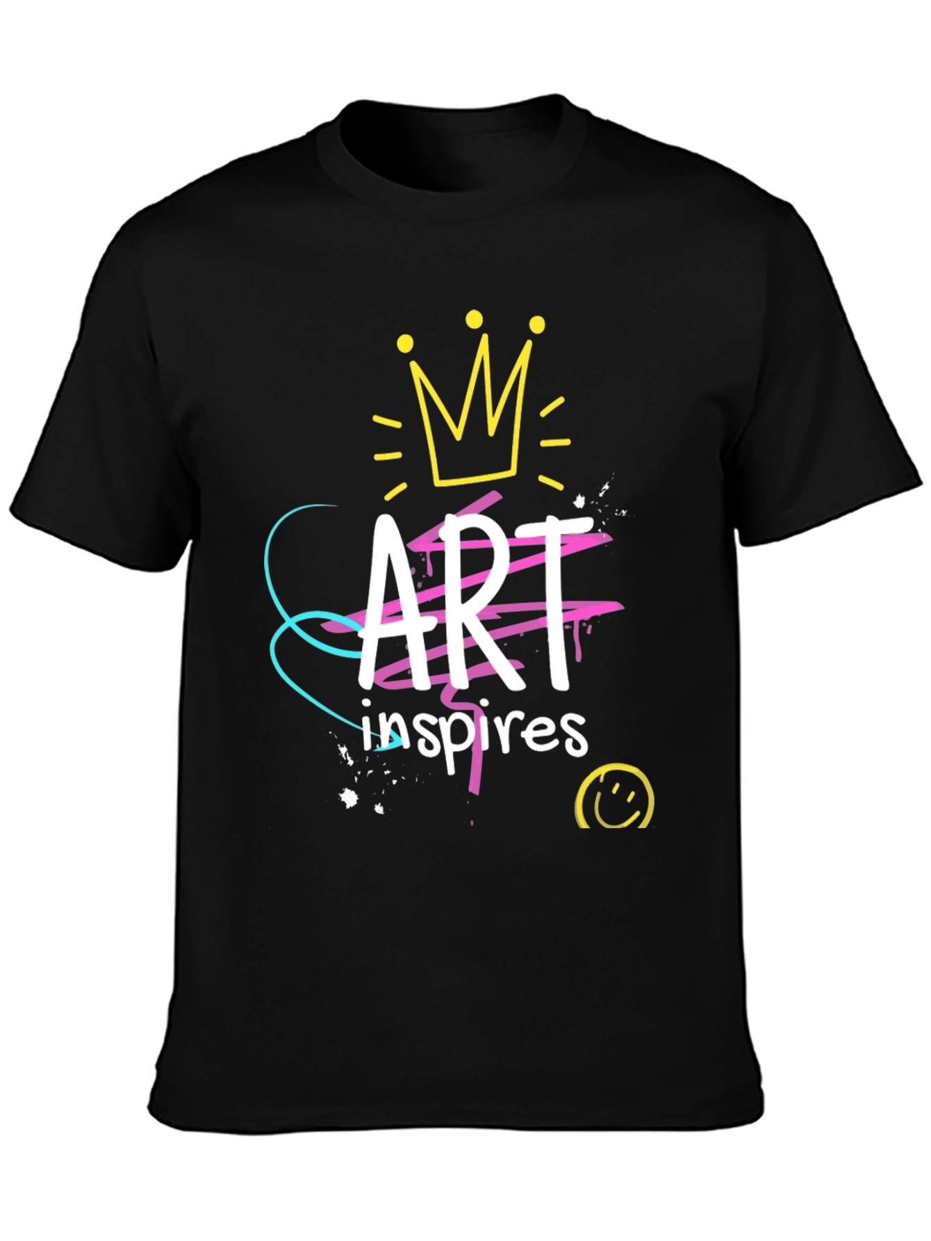Art Inspires Black Graphic Tee
