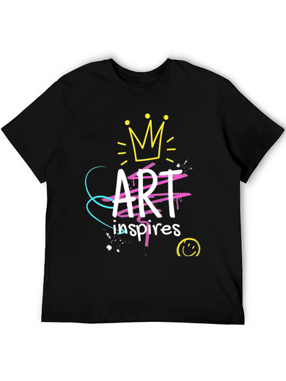 Art Inspires Black Graphic Tee