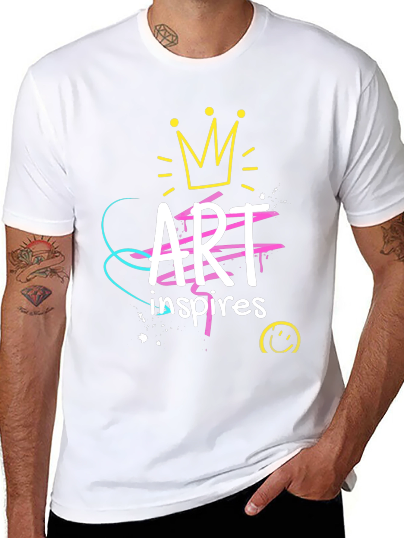 Art Inspires Black Graphic Tee