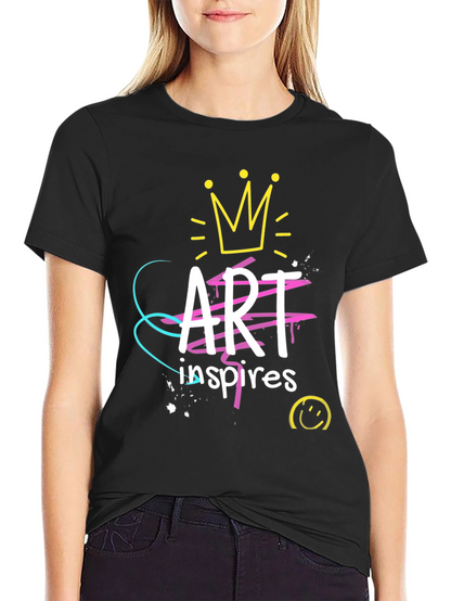 Art Inspires Black Graphic Tee