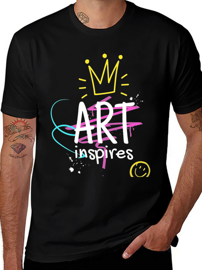Art Inspires Black Graphic Tee