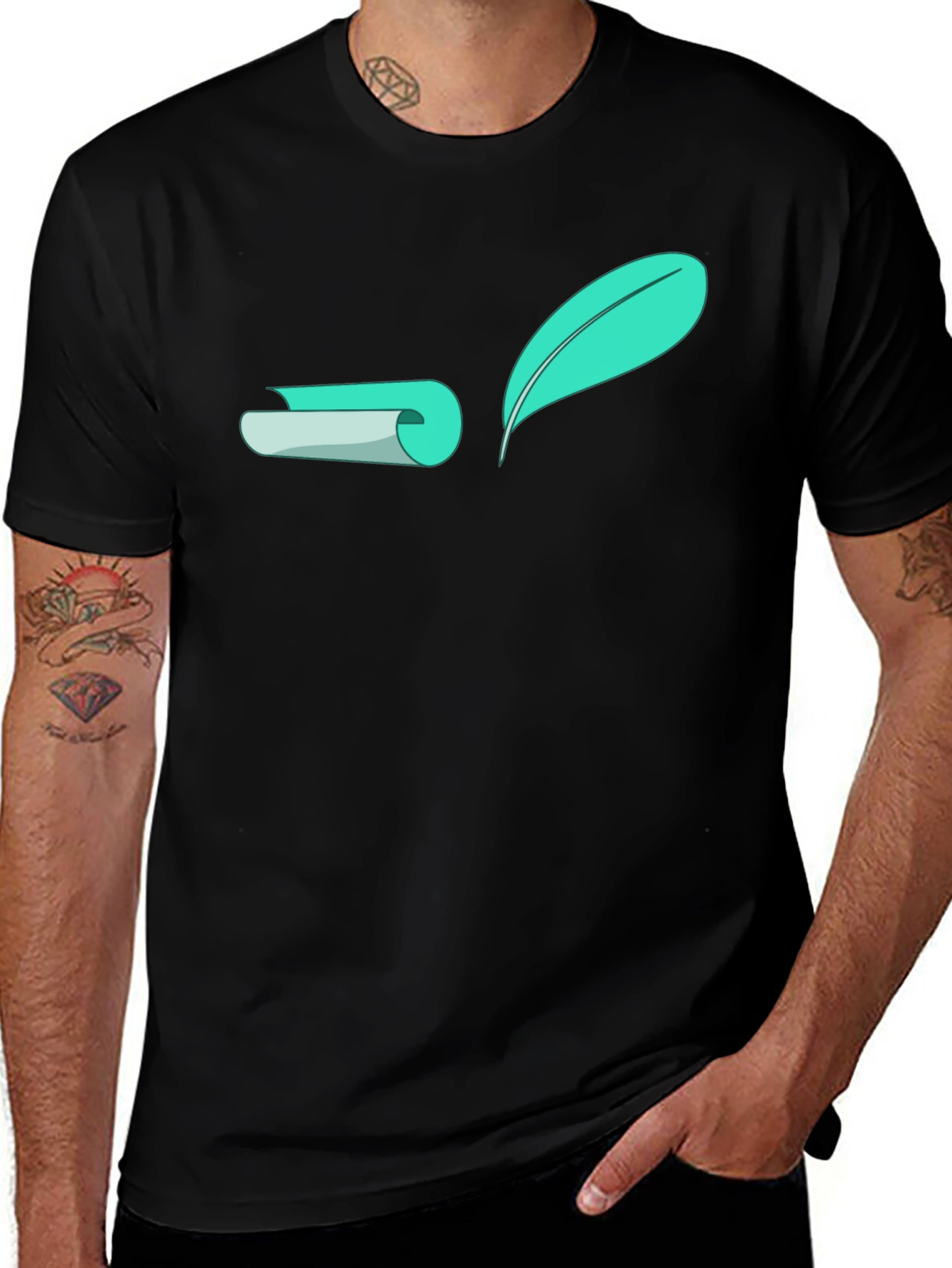 Quill & Scroll Graphic Black Tee