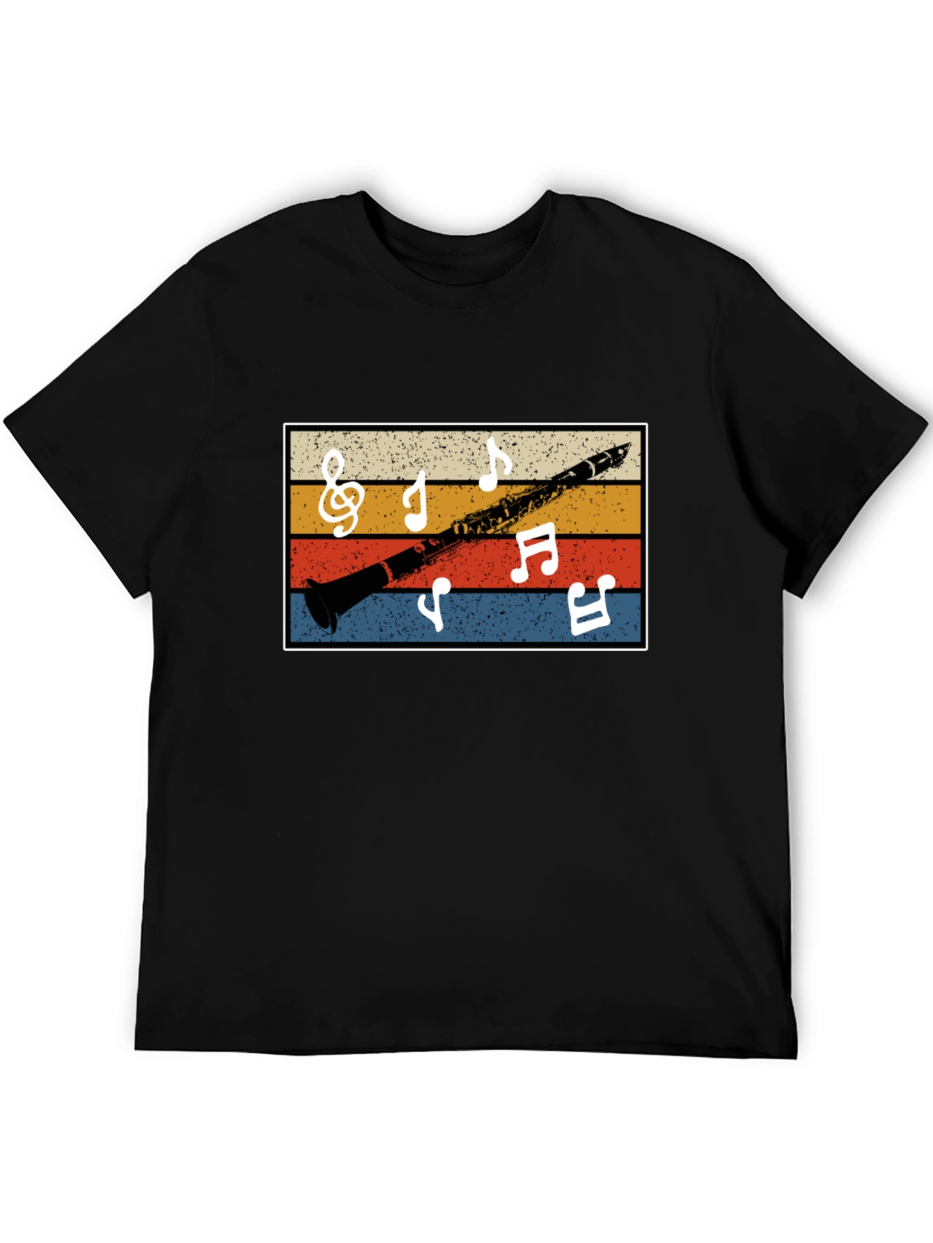 Retro Clarinet Music Notes Tee