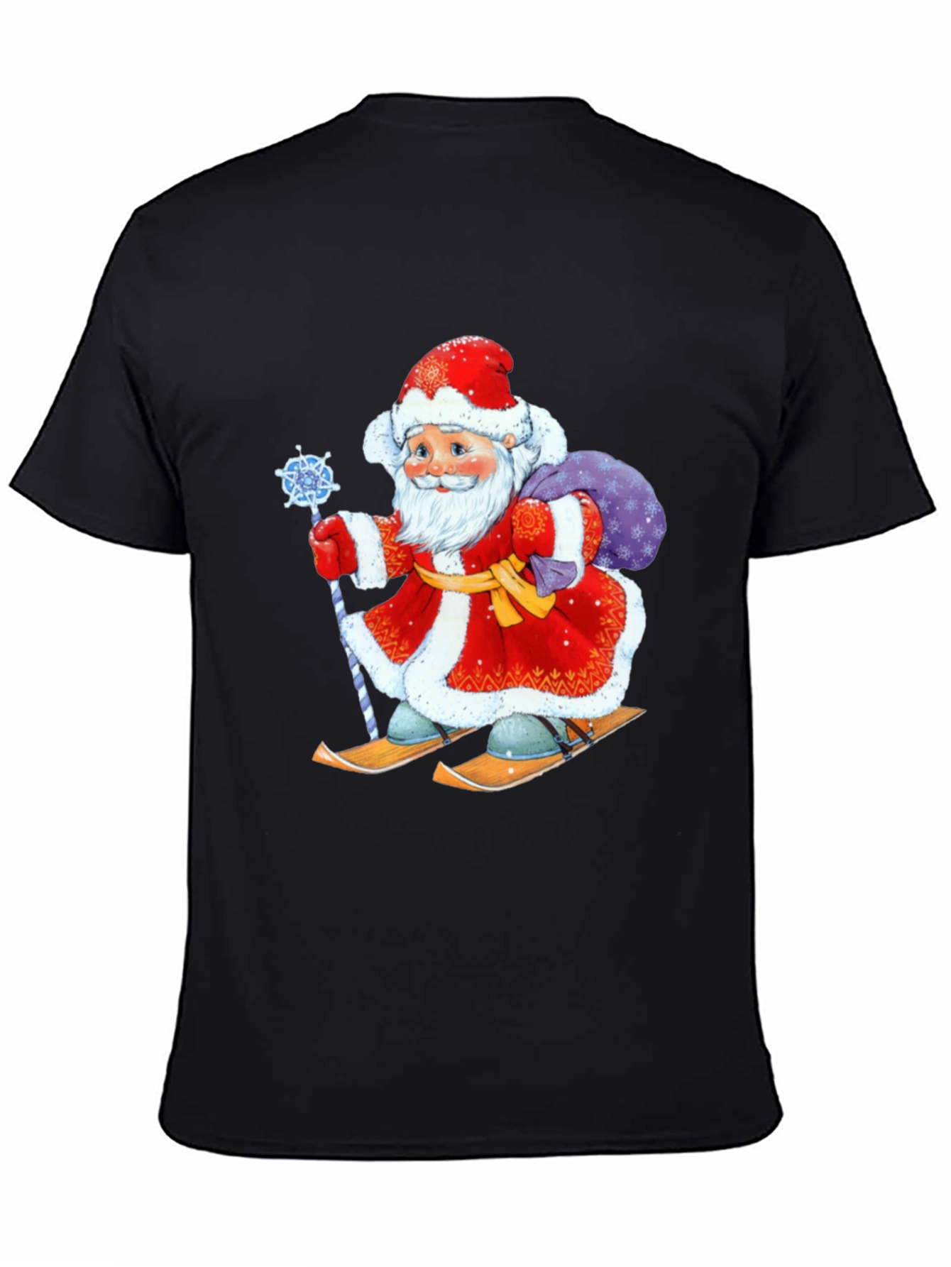 Festive Santa Skiing T-Shirt