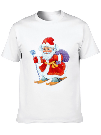 Festive Santa Skiing T-Shirt