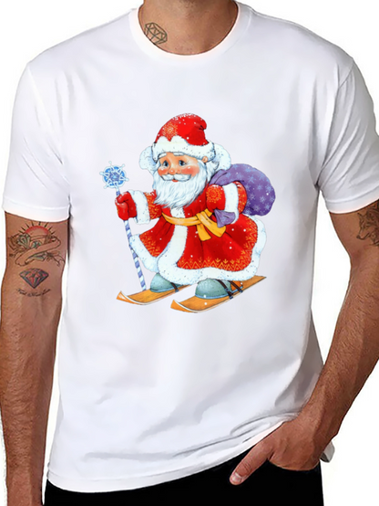 Festive Santa Skiing T-Shirt