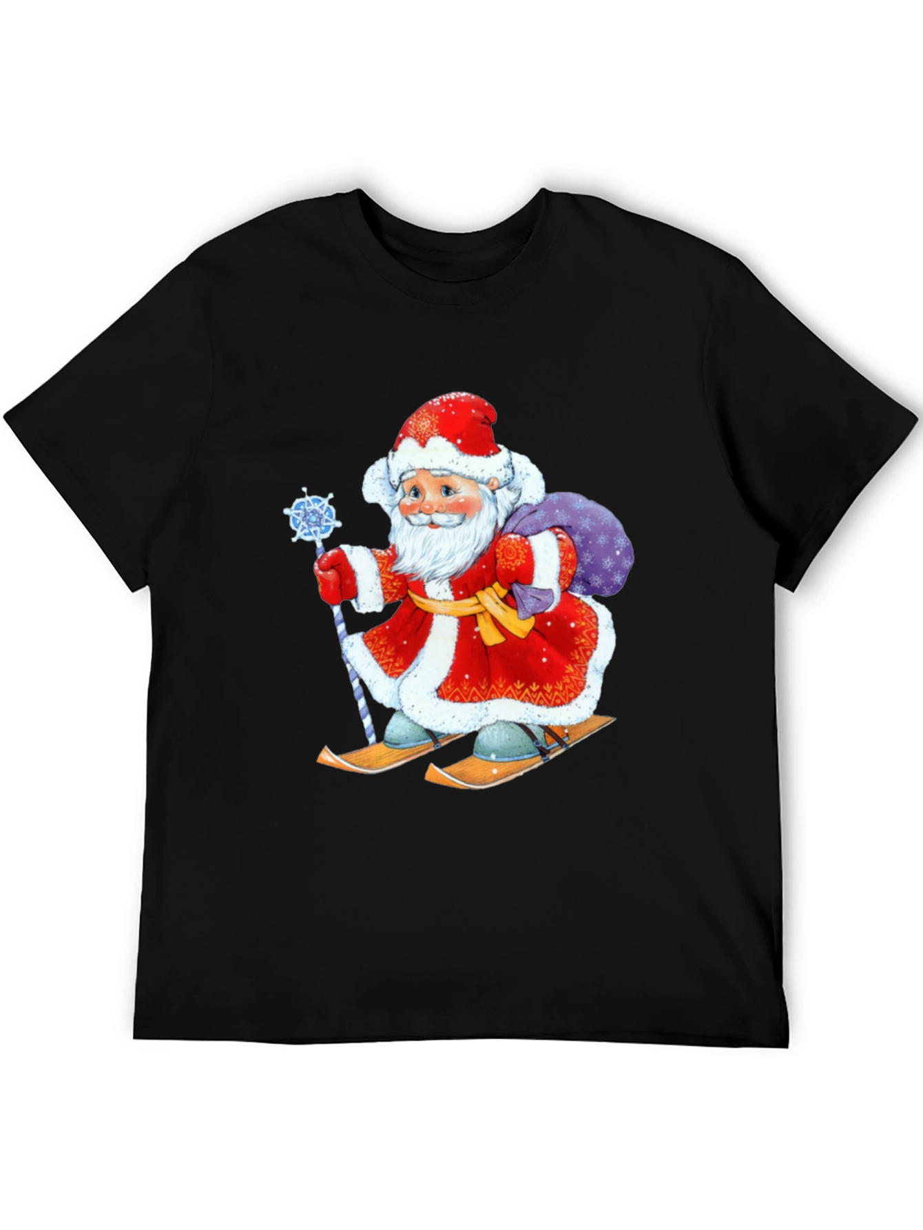Festive Santa Skiing T-Shirt