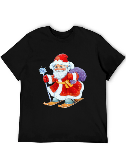 Festive Santa Skiing T-Shirt