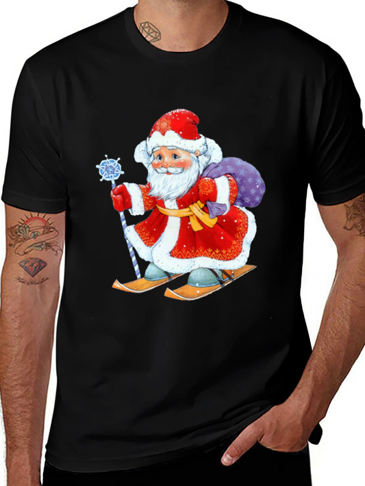 Festive Santa Skiing T-Shirt