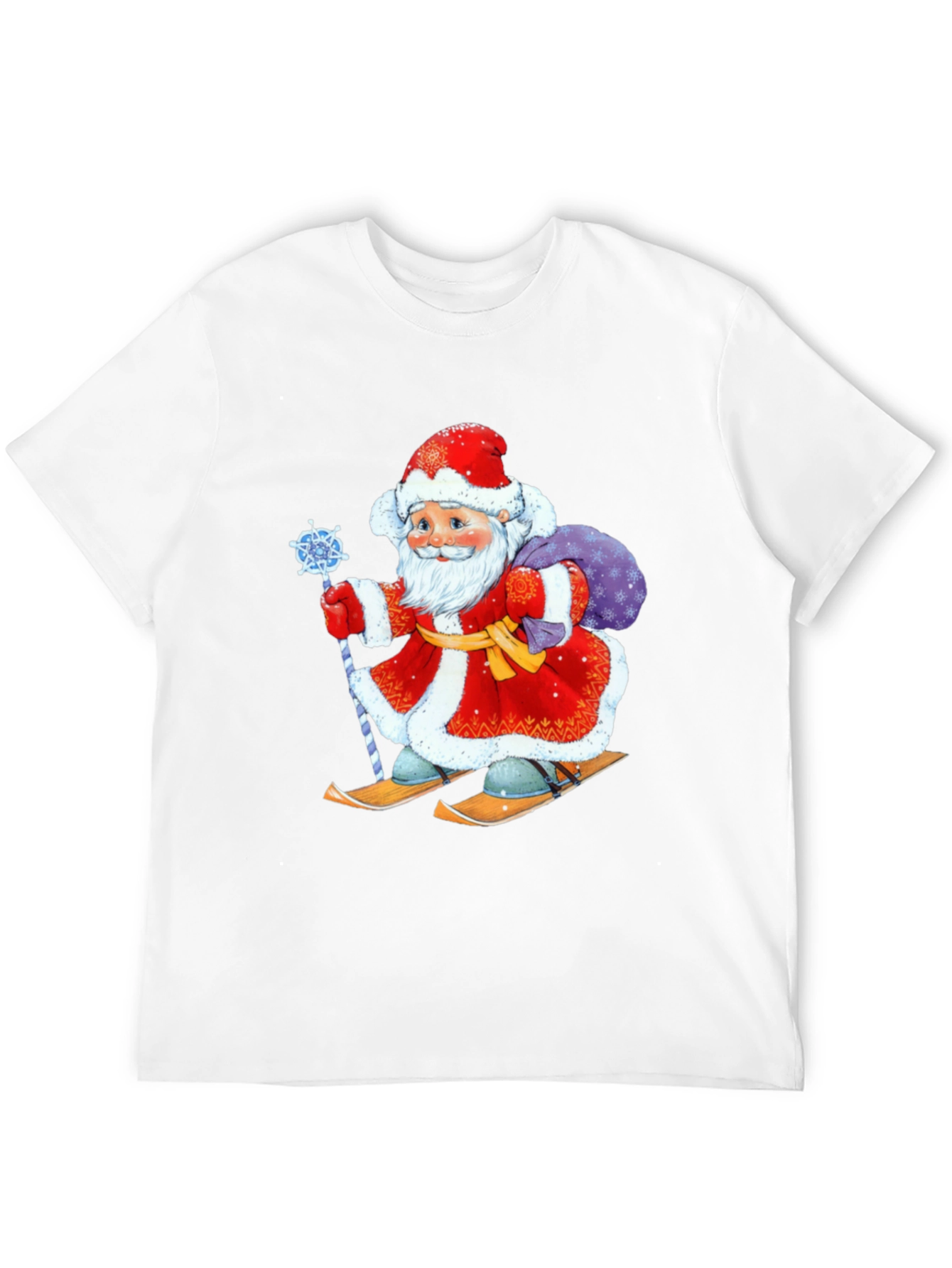 Festive Santa Skiing T-Shirt
