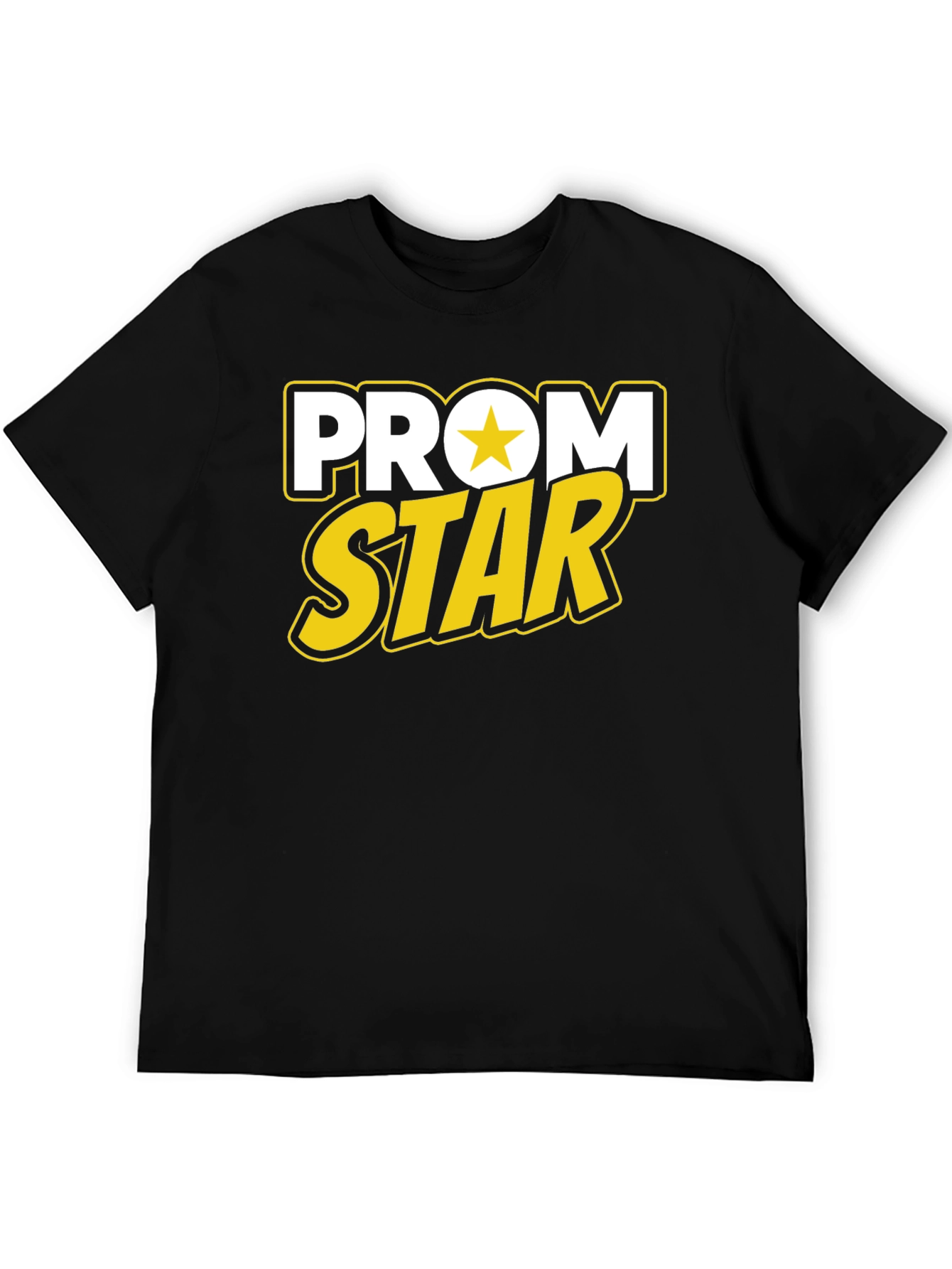 Prom Star Graphic Tee - Black Cotton T-Shirt