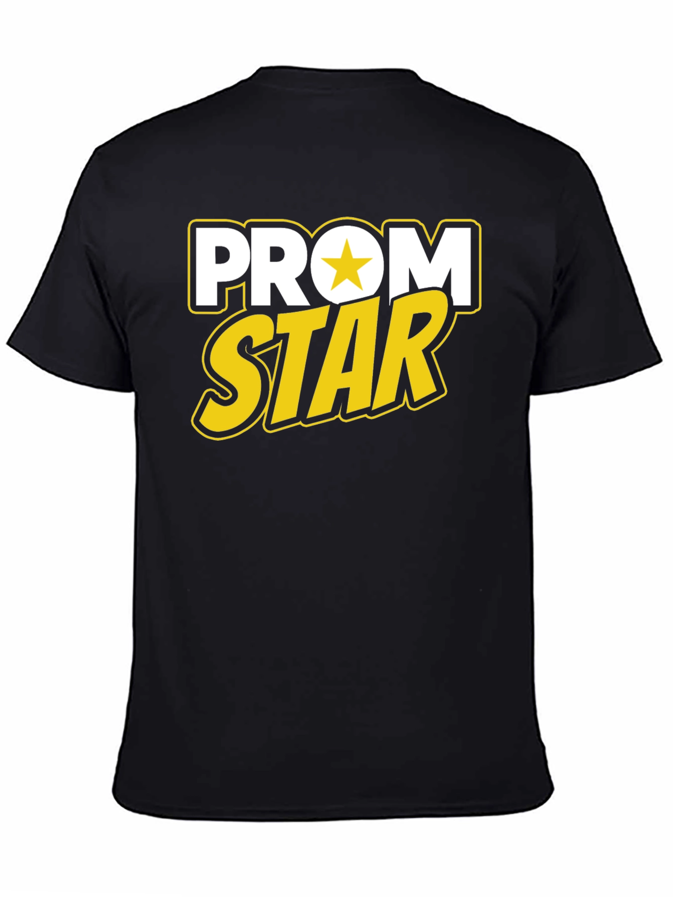 Prom Star Graphic Tee - Black Cotton T-Shirt