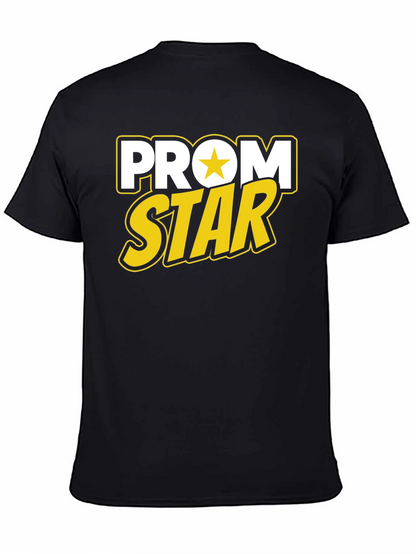 Prom Star Graphic Tee - Black Cotton T-Shirt