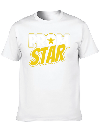 Prom Star Graphic Tee - Black Cotton T-Shirt