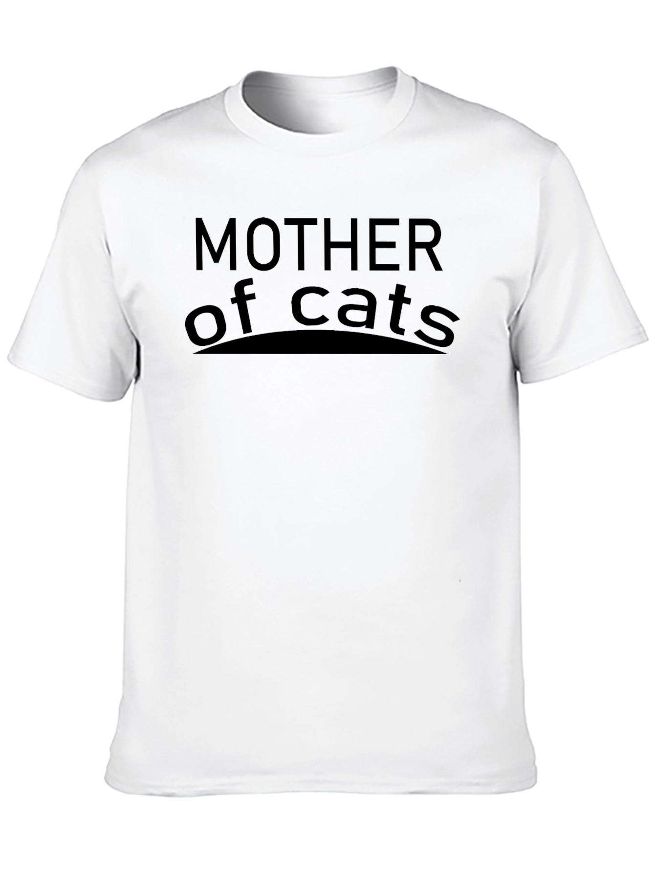 Mother of Cats Graphic T-Shirt - Black Casual Tee