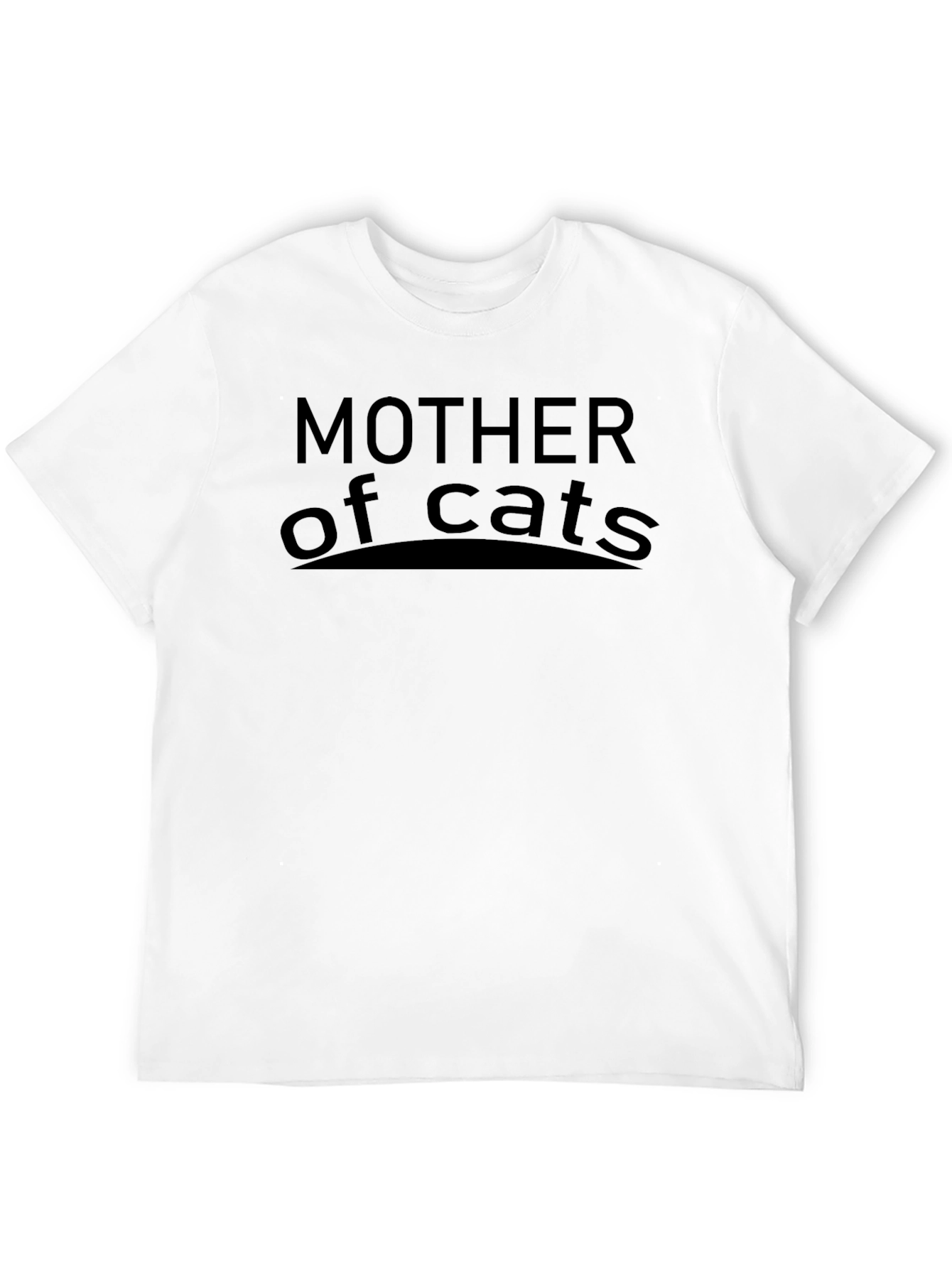 Mother of Cats Graphic T-Shirt - Black Casual Tee