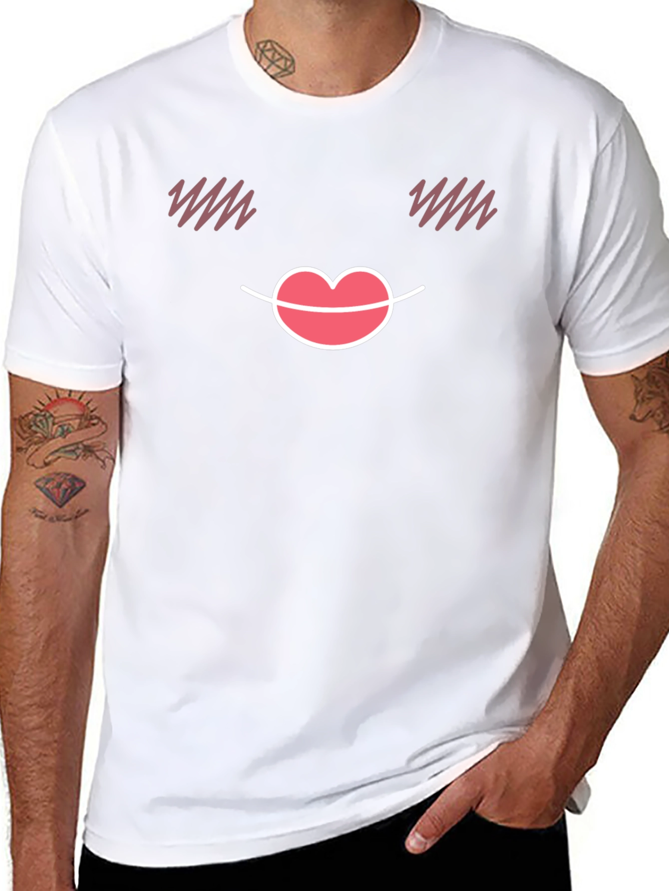 Cute Emoji Face Black T-Shirt