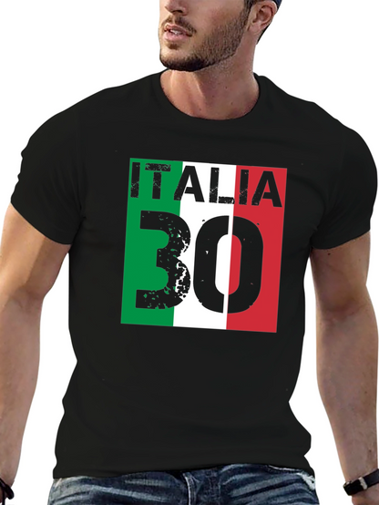 Italia 30 T-Shirt Italian Flag Graphic Tee