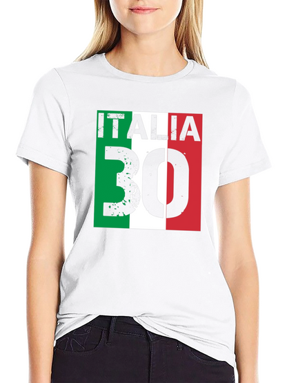 Italia 30 T-Shirt Italian Flag Graphic Tee