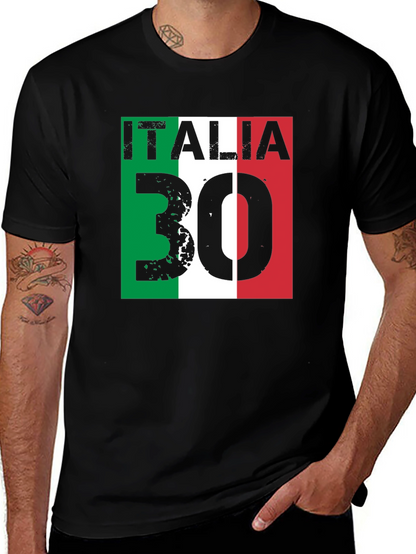 Italia 30 T-Shirt Italian Flag Graphic Tee