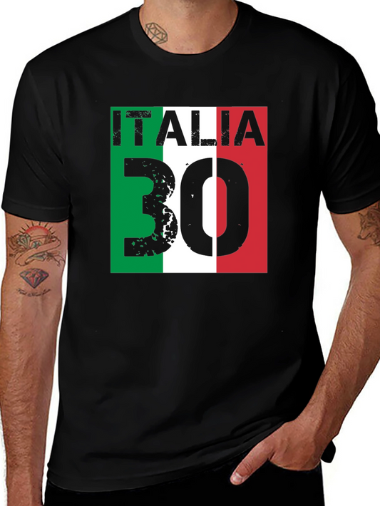 Italia 30 T-Shirt Italian Flag Graphic Tee