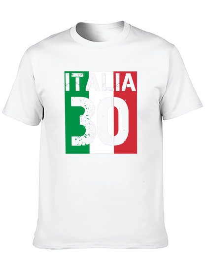 Italia 30 T-Shirt Italian Flag Graphic Tee