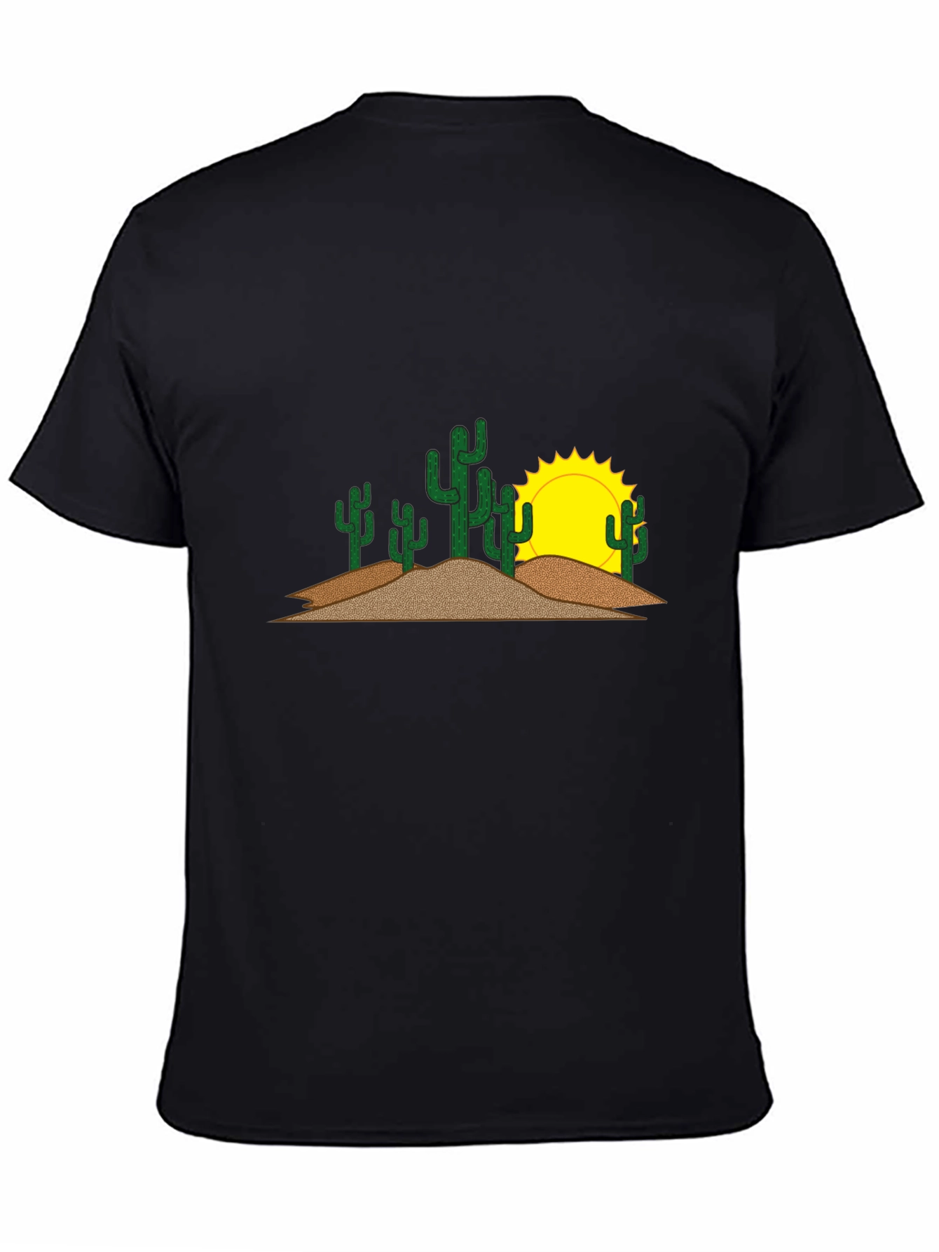 Cactus & Sun Graphic Tee - Black