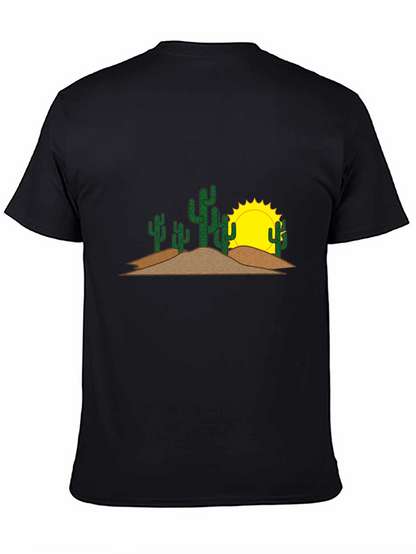 Cactus & Sun Graphic Tee - Black