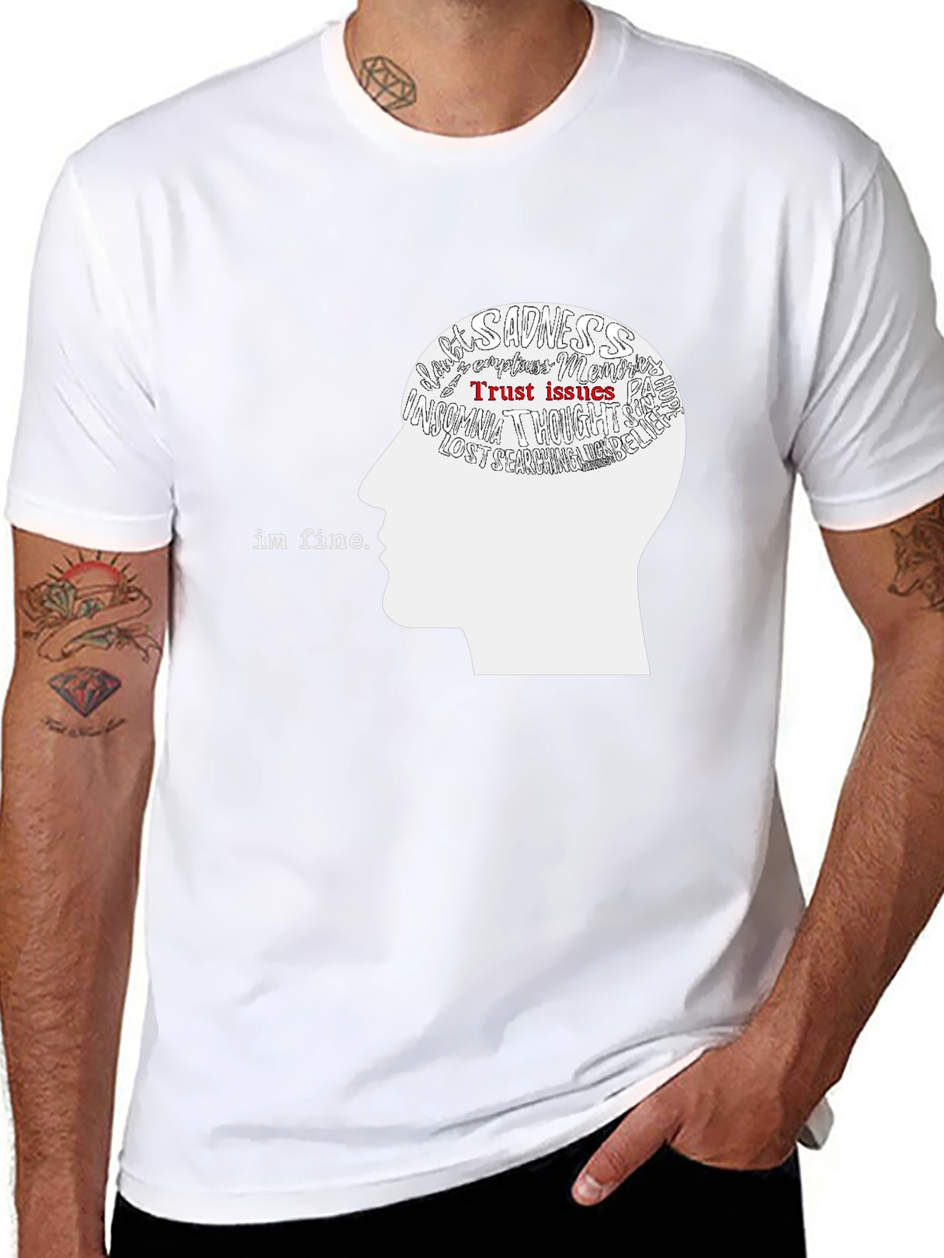 Im Fine Graphic Tee - Mental Health Awareness T-Shirt