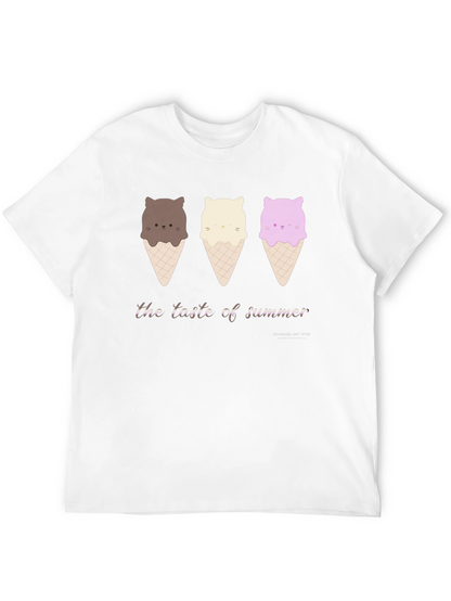 Cute Cat Ice Cream T-Shirt - Taste of Summer