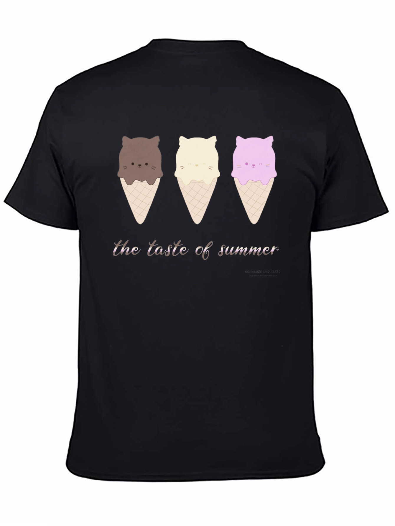 Cute Cat Ice Cream T-Shirt - Taste of Summer