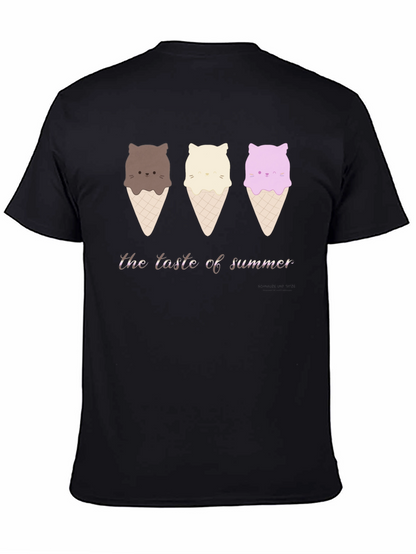 Cute Cat Ice Cream T-Shirt - Taste of Summer