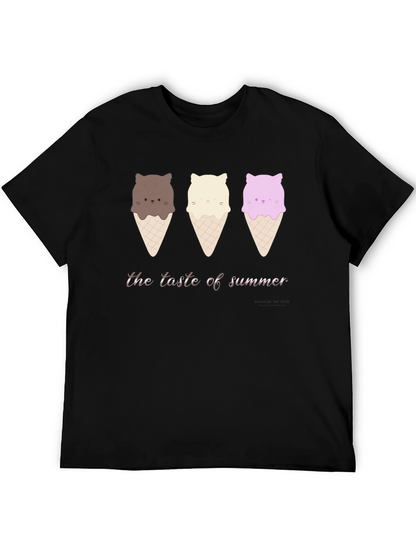 Cute Cat Ice Cream T-Shirt - Taste of Summer