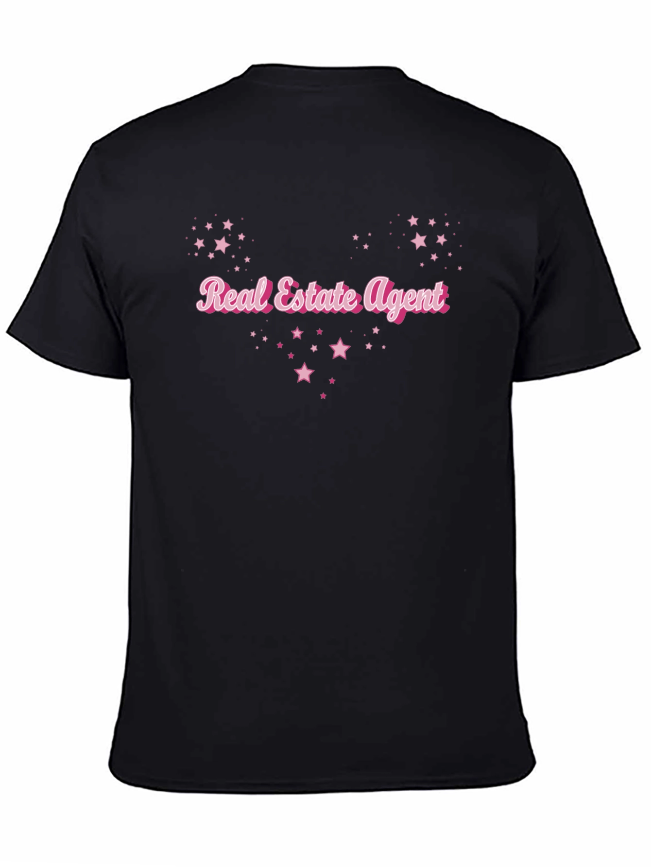 Real Estate Agent Star T-Shirt - Black