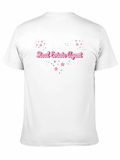 Real Estate Agent Star T-Shirt - Black