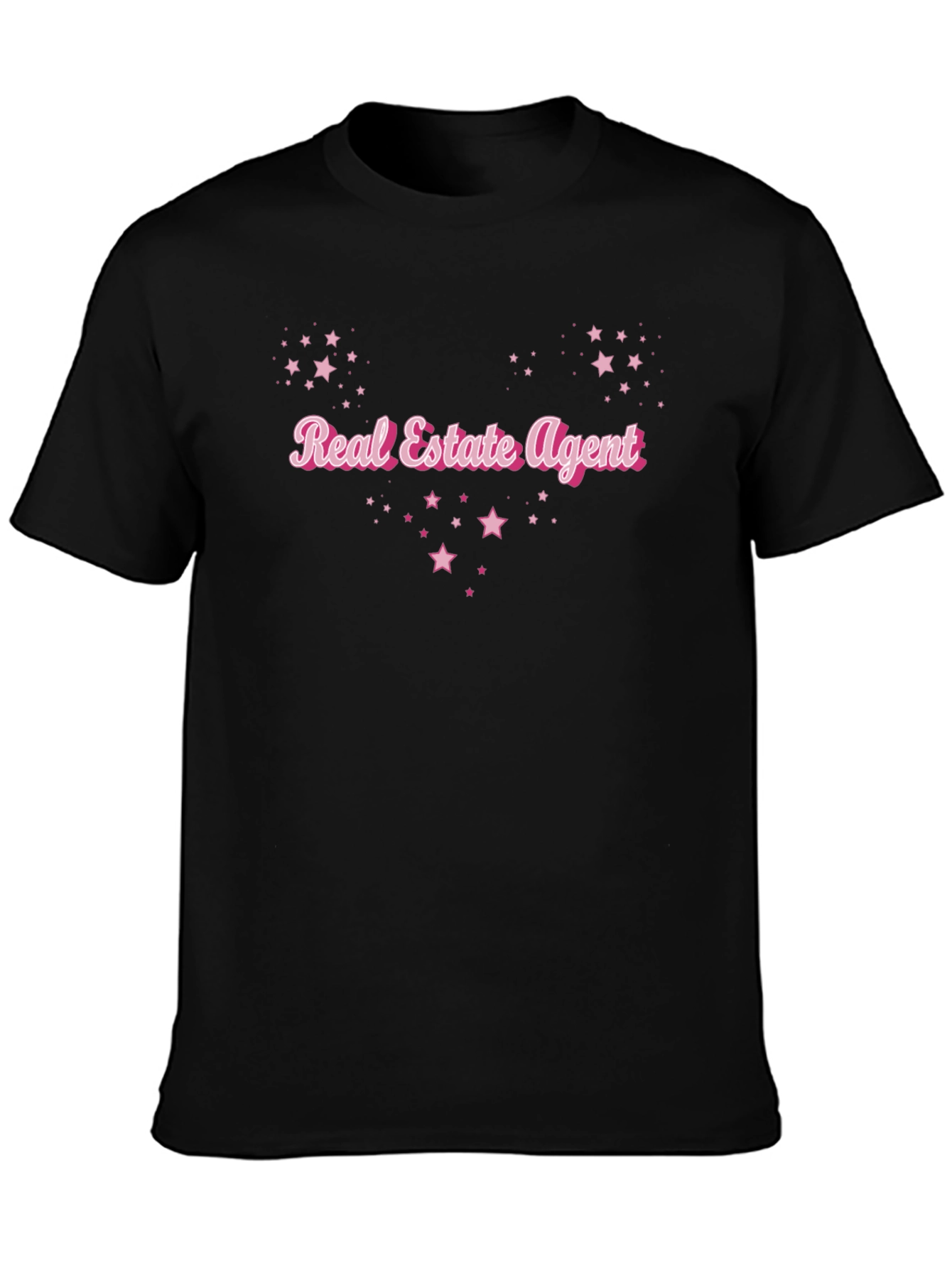 Real Estate Agent Star T-Shirt - Black